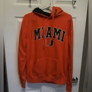 Miami Hurricanes Hooded Sweatshirt Sz Med